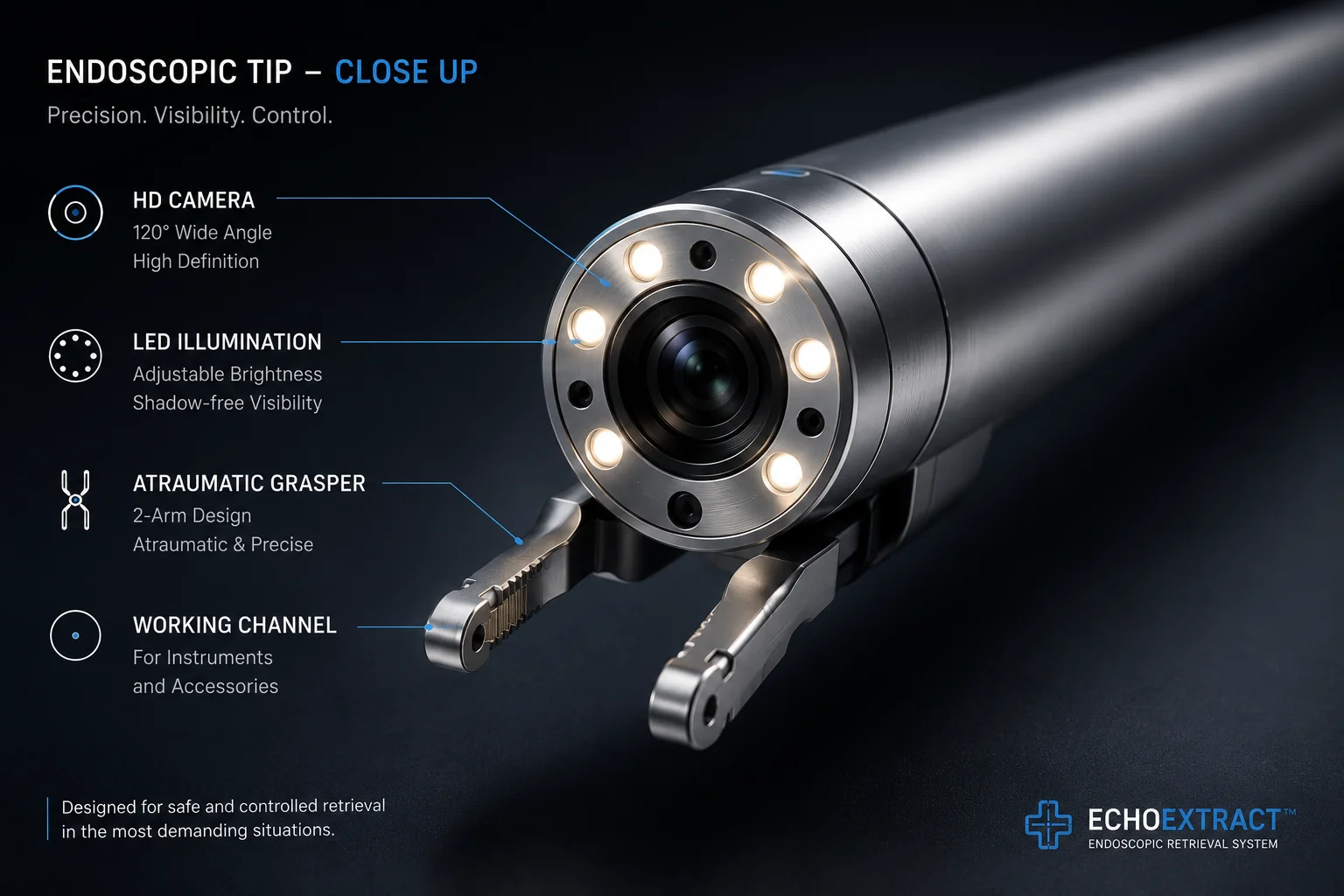 Endoscopic tip concept